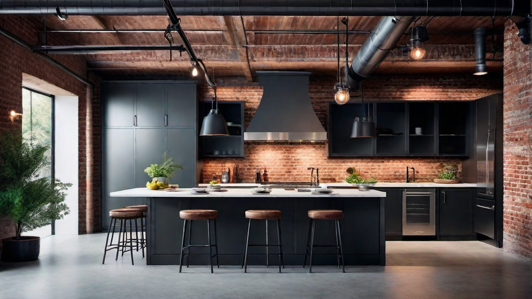 Exposed Brick Walls: Industrial Charm in the Kitchen