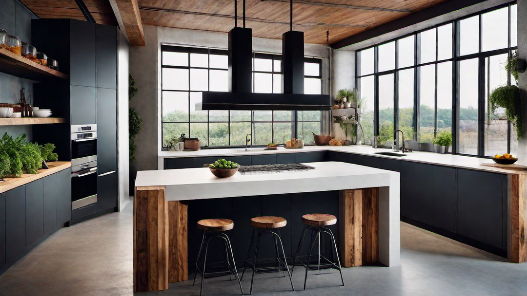 Rustic Wood Elements in Industrial Kitchens