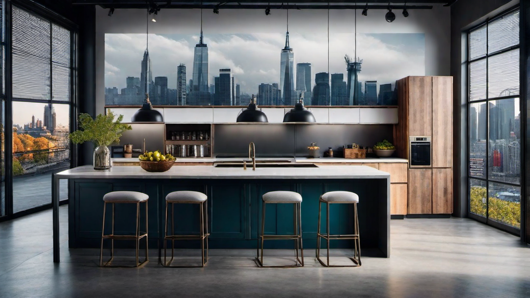 Artistic Wall Murals in Industrial Kitchen Spaces
