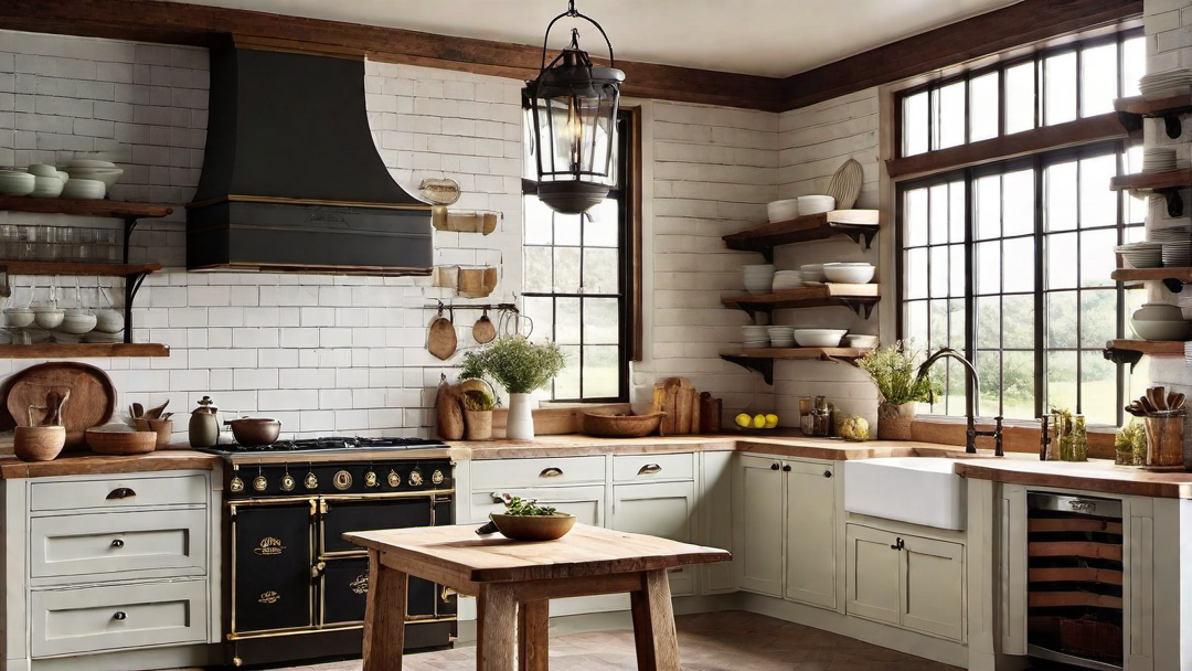 Old World Charm: Antique Fixtures in a Farmhouse Kitchen