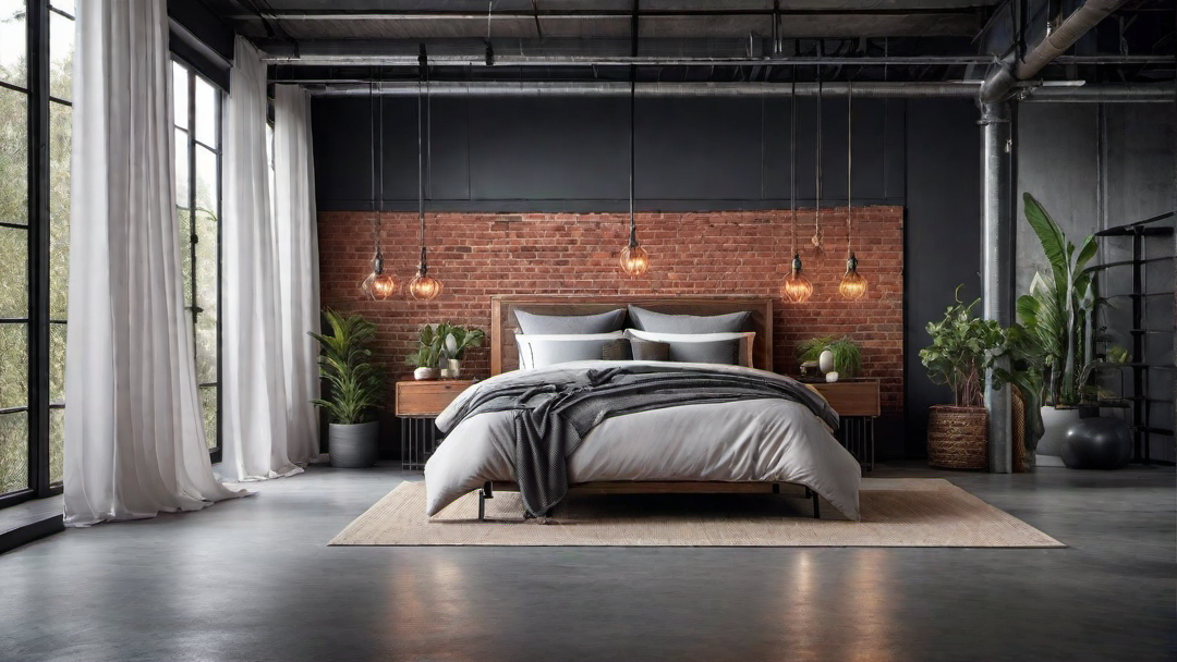 Industrial Chic with Abstract Art Pieces