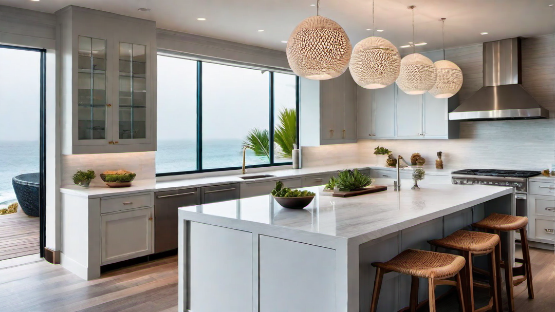 Soothing Sounds: Coastal Kitchen with Water Feature