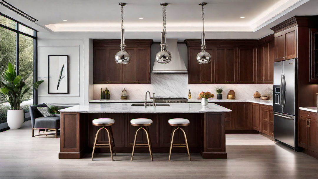 Sleek and Stylish: Traditional Kitchen with Stainless Steel Appliances