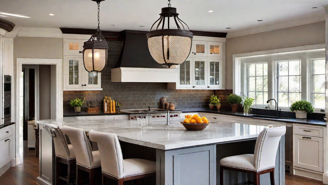 Open Concept: Traditional Kitchen with Adjoining Dining Area