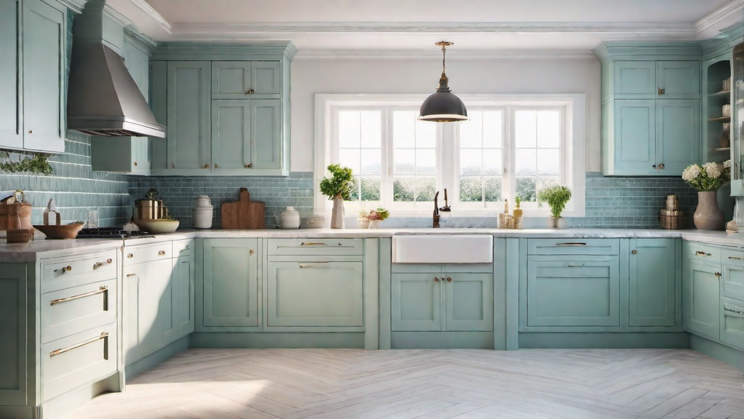 Inviting Colors: Traditional Kitchen with Soft Pastels