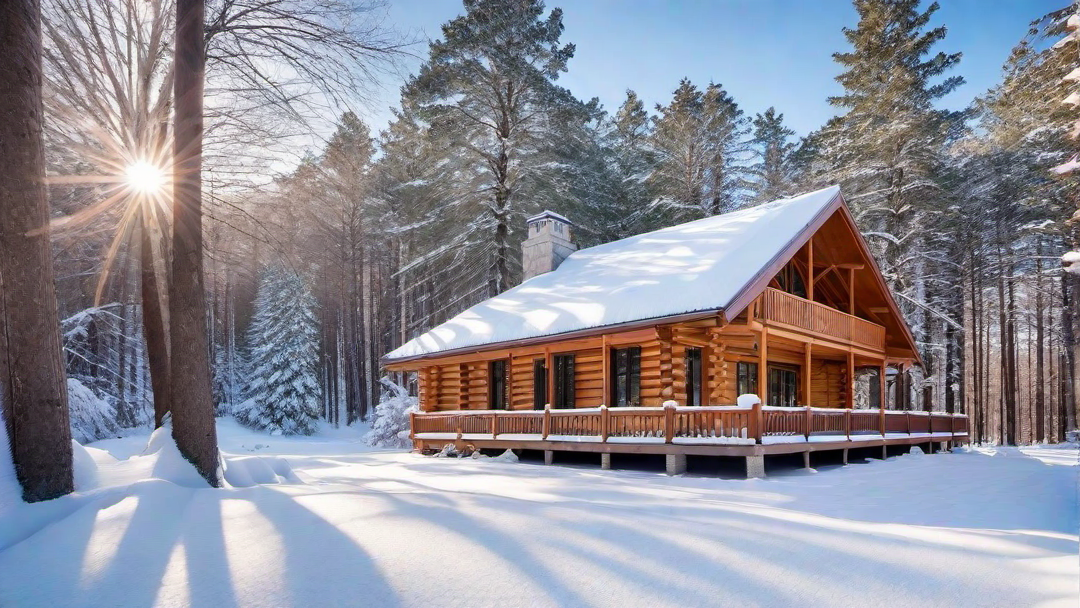 Charming Log Cabin Nestled in Snowy Woods