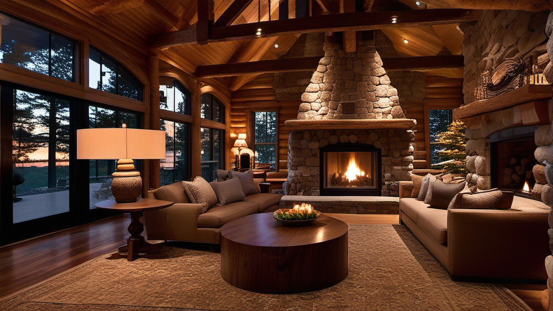 Cozy Fireplace Corner with Stone Surround