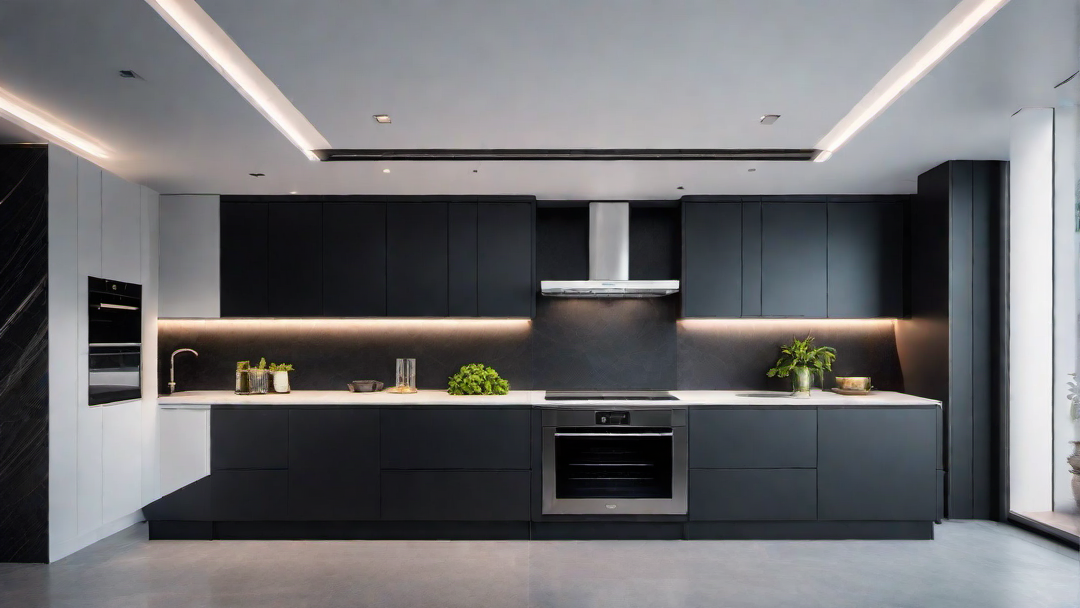 Sophisticated Monochrome: Black and White Sleek Kitchen Aesthetics