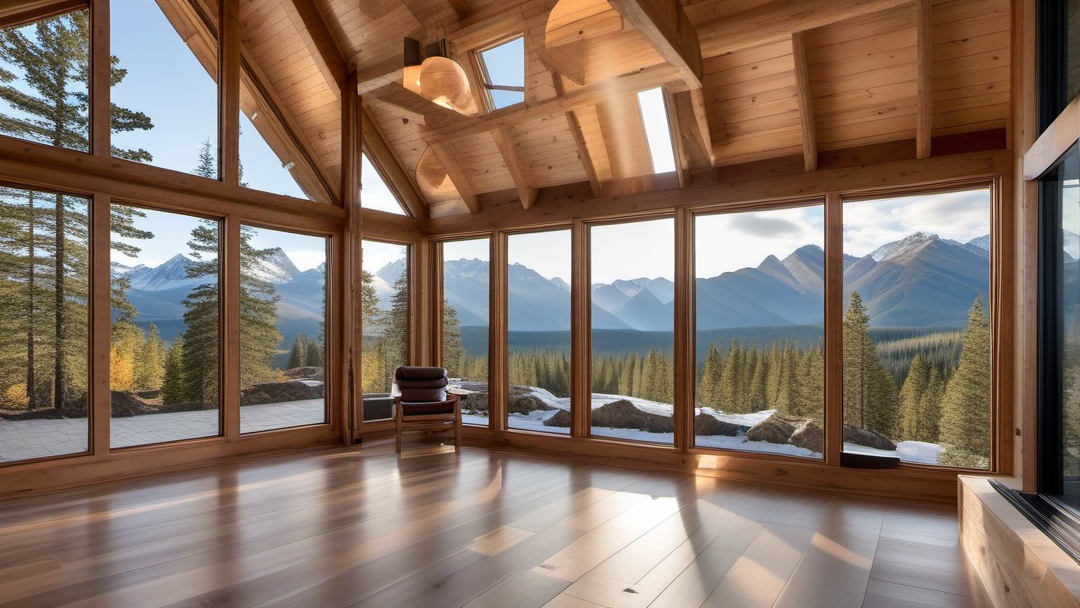 Let the Outside In: Large Cabin Windows with Scenic Views