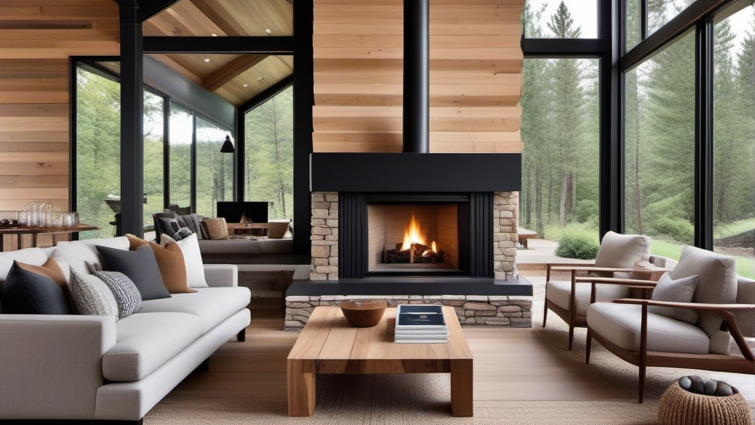 Mix of Modern and Traditional in Log Cabin Decor