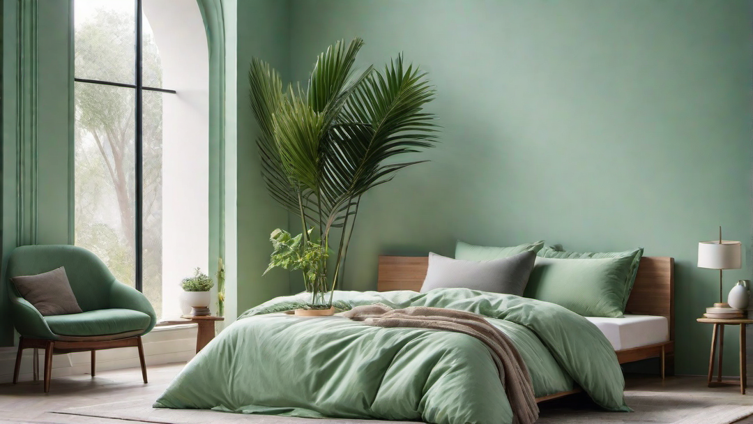 Serene Bedroom: Soft Pastel Green Palette