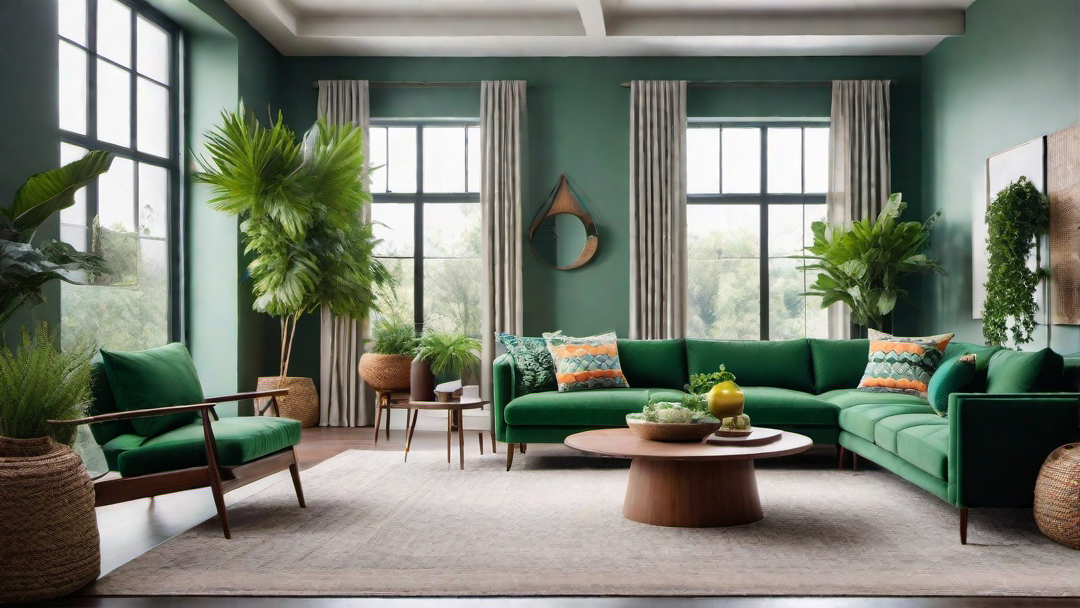 Eclectic Mix: Green Decor with Bold Prints