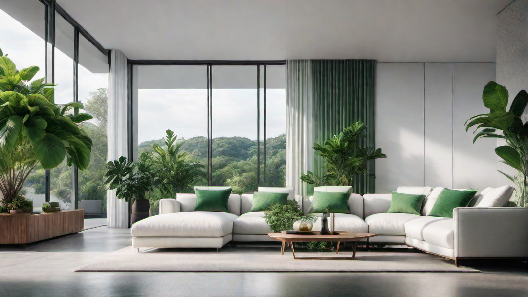 High-Contrast Look: Green and White Interiors