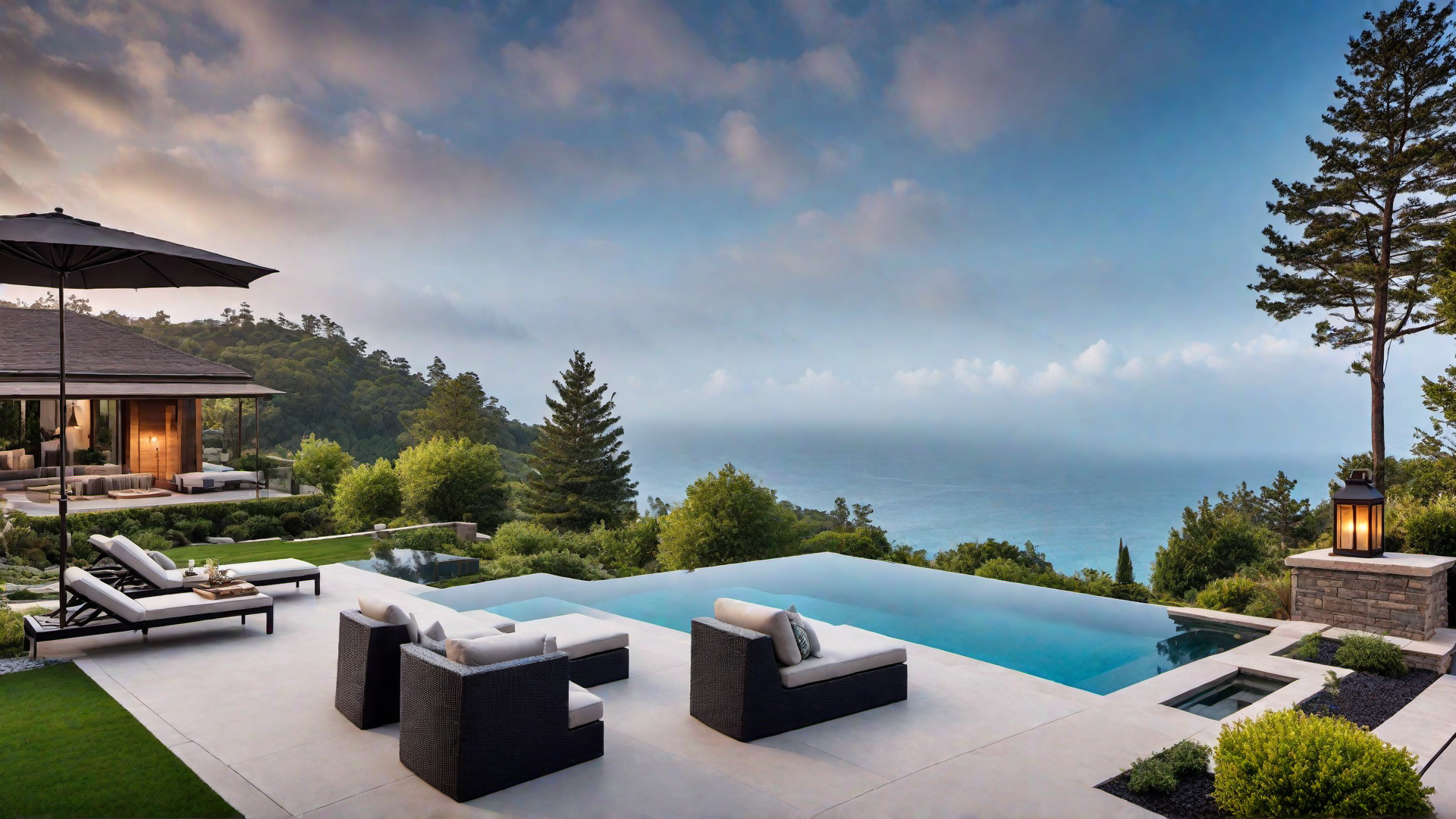 Luxurious Infinity Pool Overlooking a Scenic View