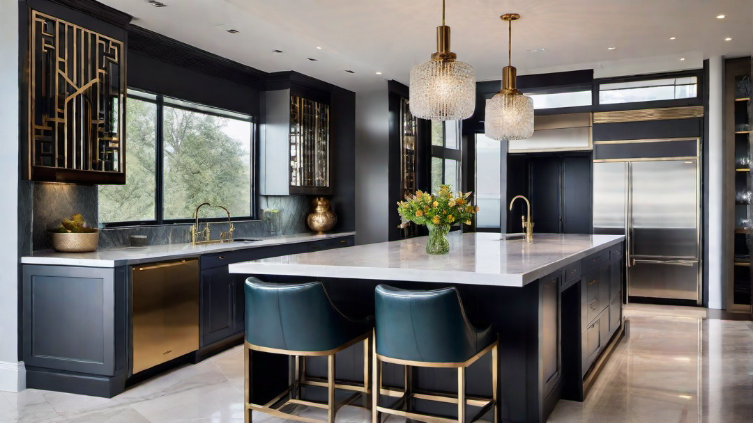 Art Deco Revival: Gleaming Surfaces in Contemporary Kitchen Design