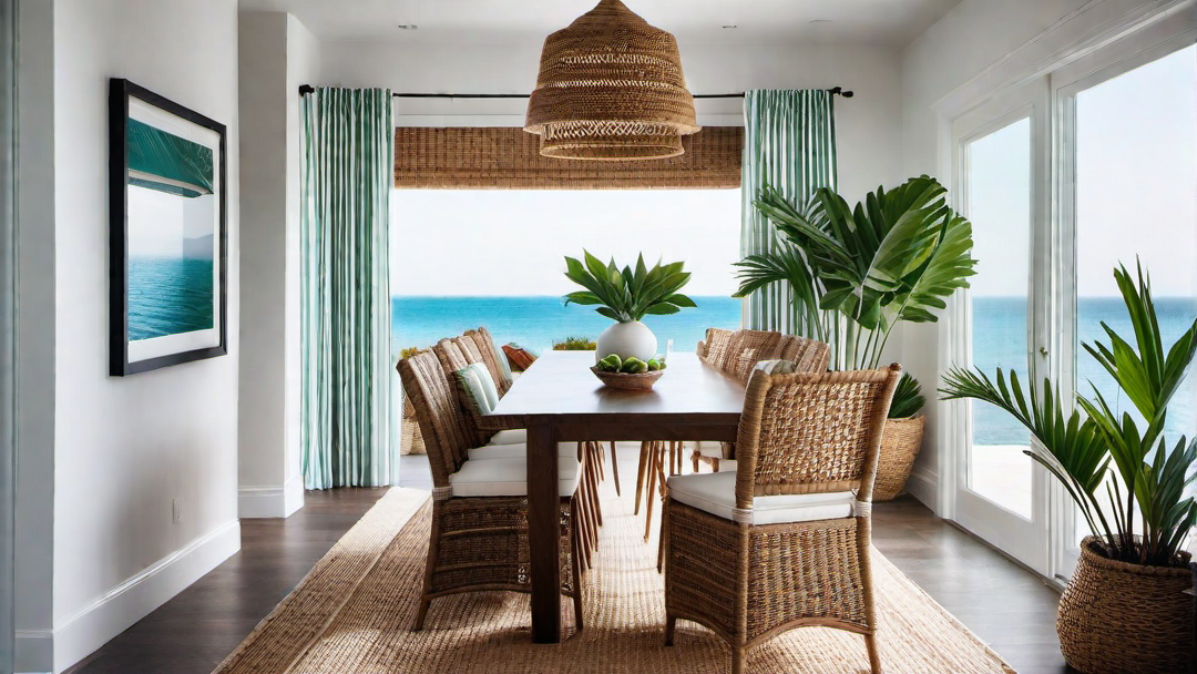 Tropical Flair: Palm Leaf Prints in Coastal Kitchen Design