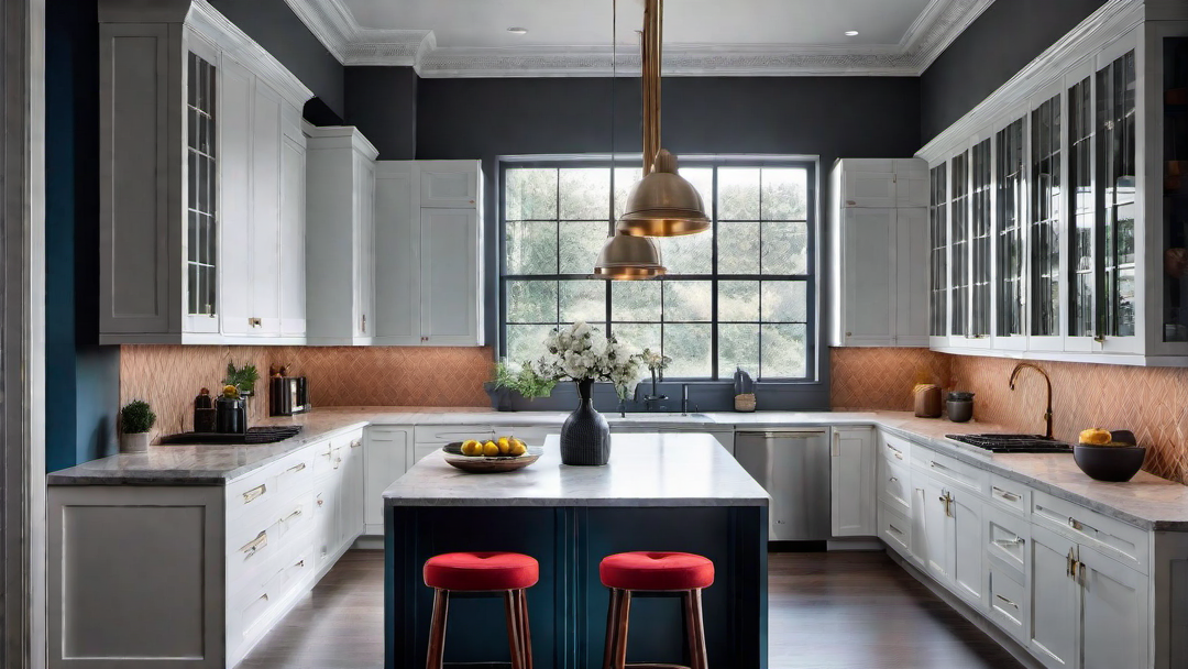 Pop of Color: Vibrant Accents in a Sleek Contemporary Kitchen