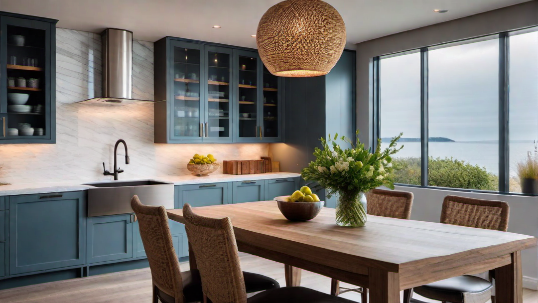 Seaside Inspiration: Driftwood Accents in Coastal Kitchen