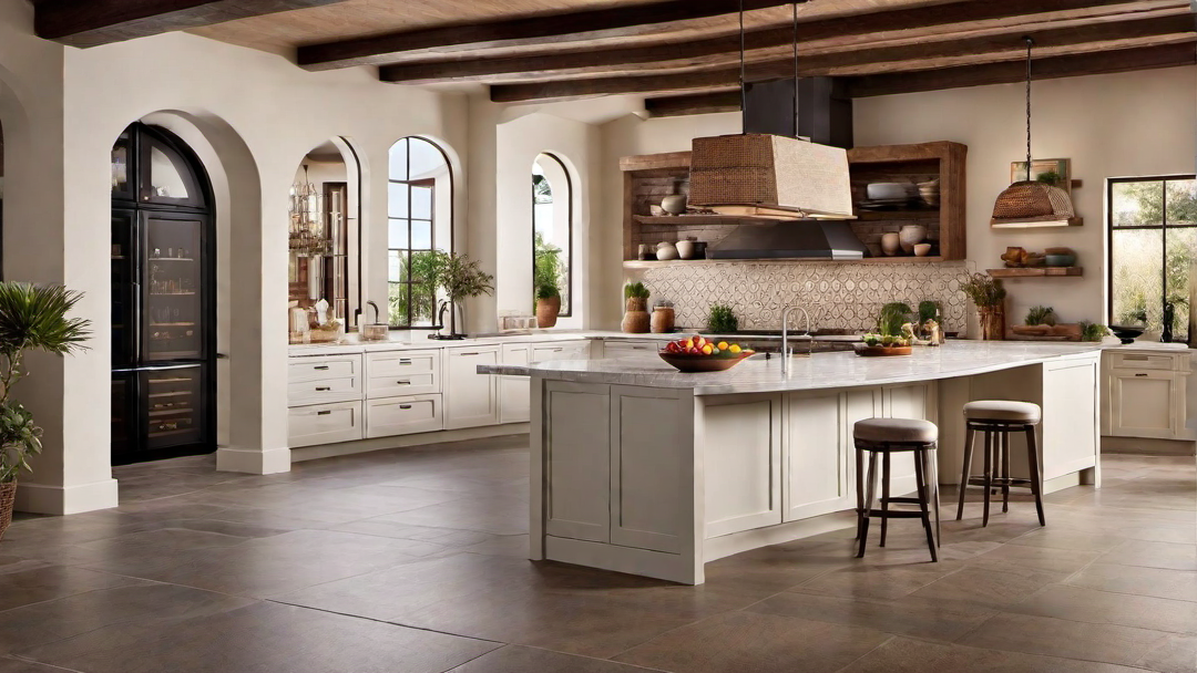 Spacious and Functional: Island Layouts in a Mediterranean Kitchen