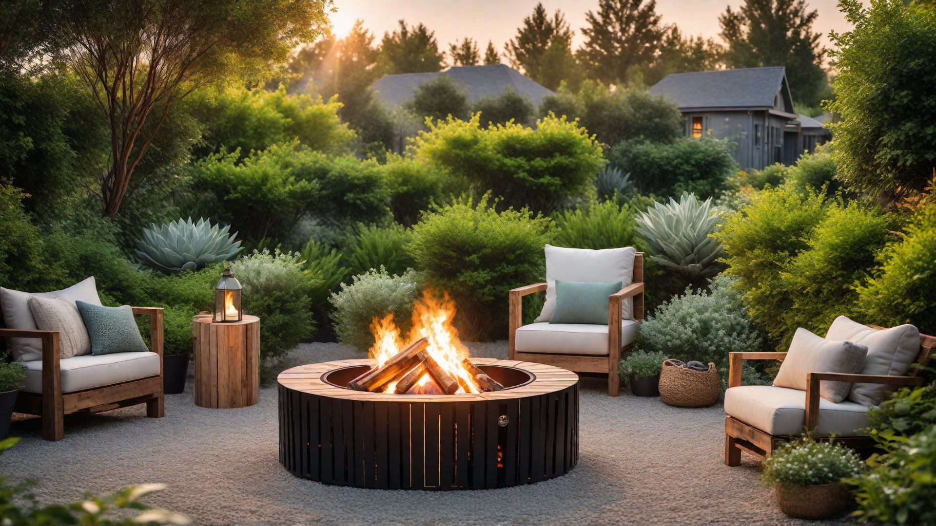 Cozy Pallet Firepit Seating