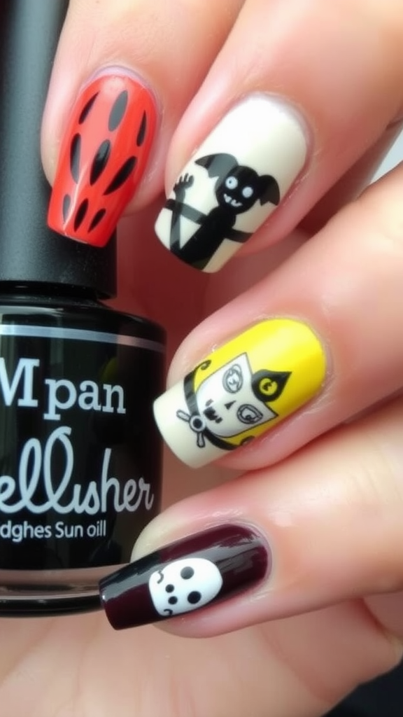 Terrifying Graveyard Scene Nails