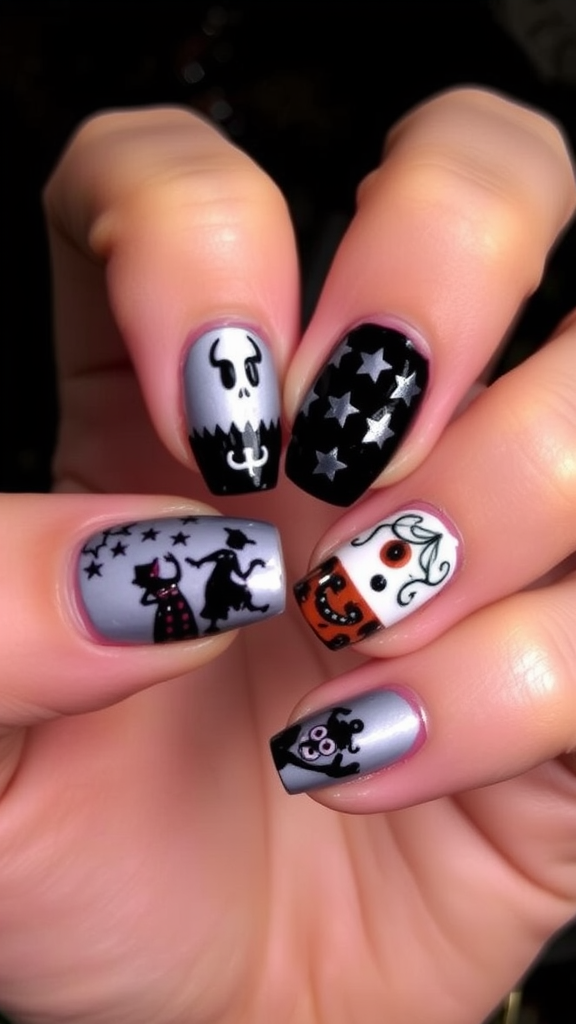 Sinister Skeleton Nail Art