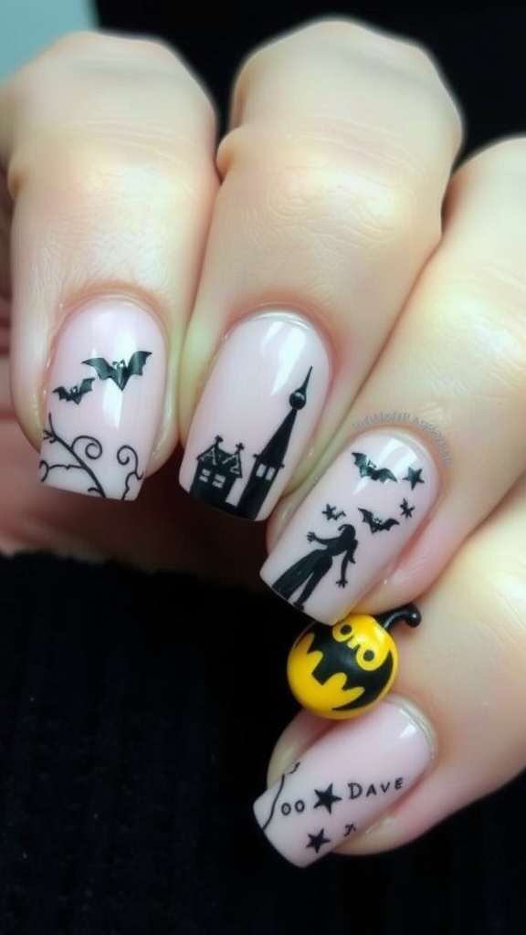 Haunting Skull Nail Art