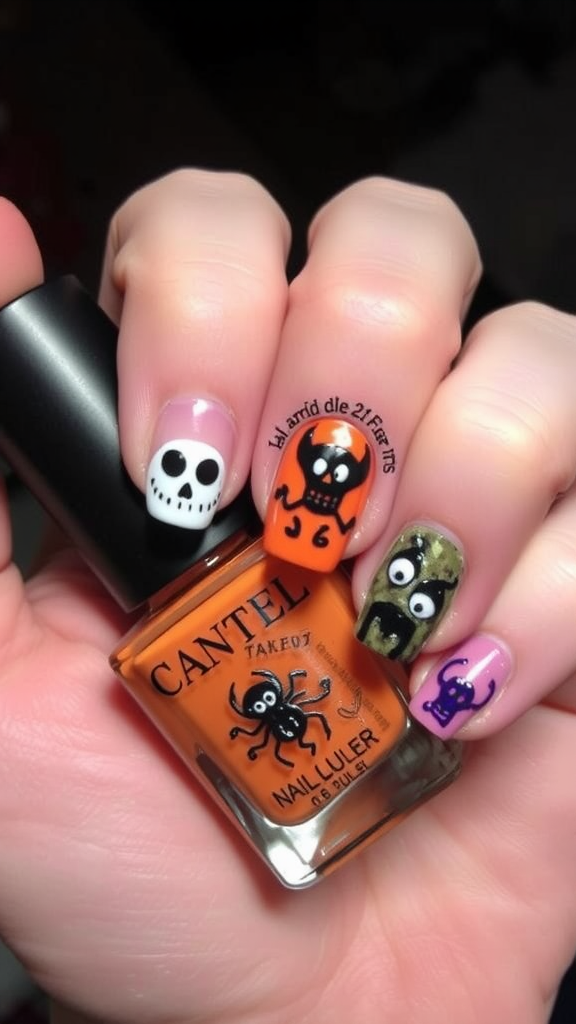 Spooky Ghost Nail Art