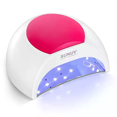 SUNUV UV LED Nail Lamp, 48W, Gel UV Nail Lamp, Gel Nail Light, Nail Dryer for Nails with 4 Timer Setting Sensor for Home Salon