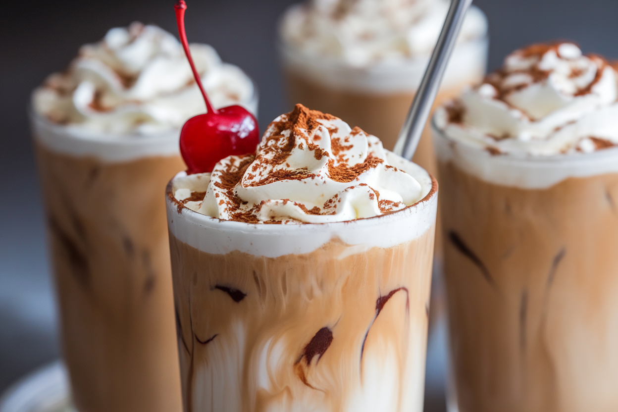 Vanilla Bean Iced Coffee with Coconut Milk