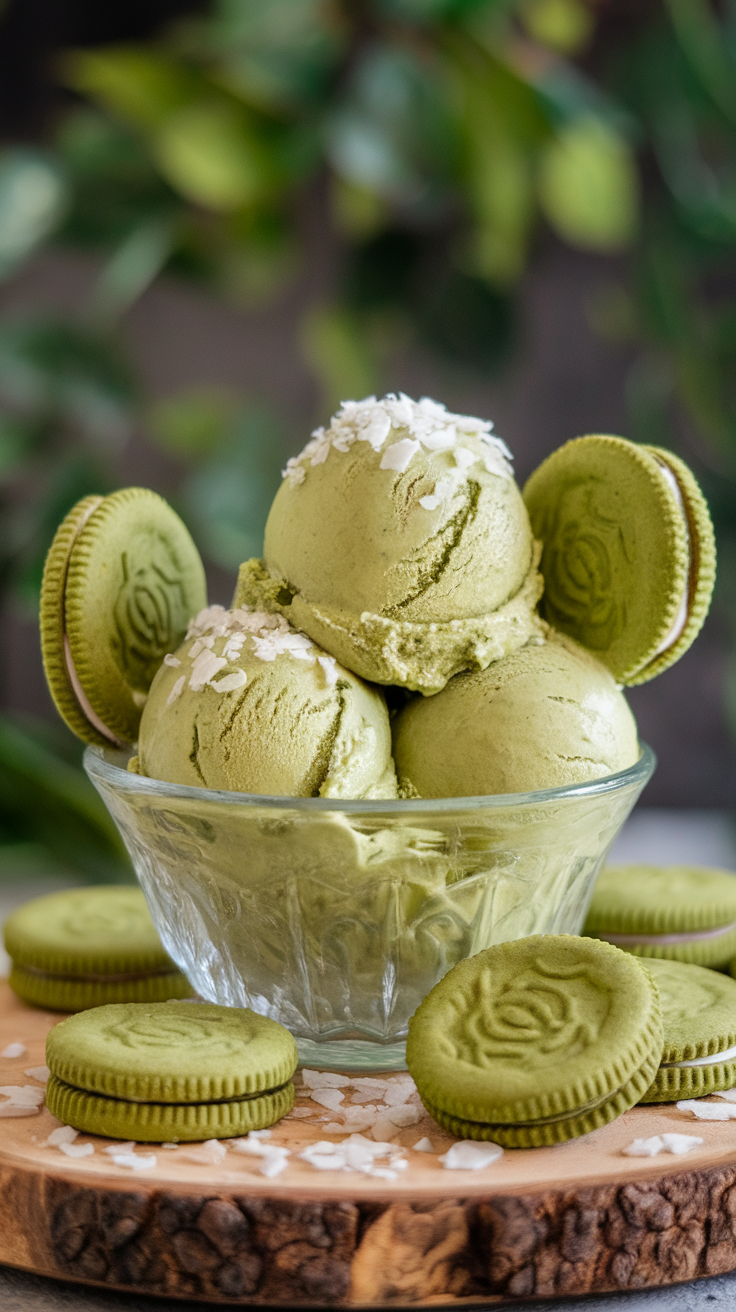 Matcha Green Tea Coconut Ice Cream