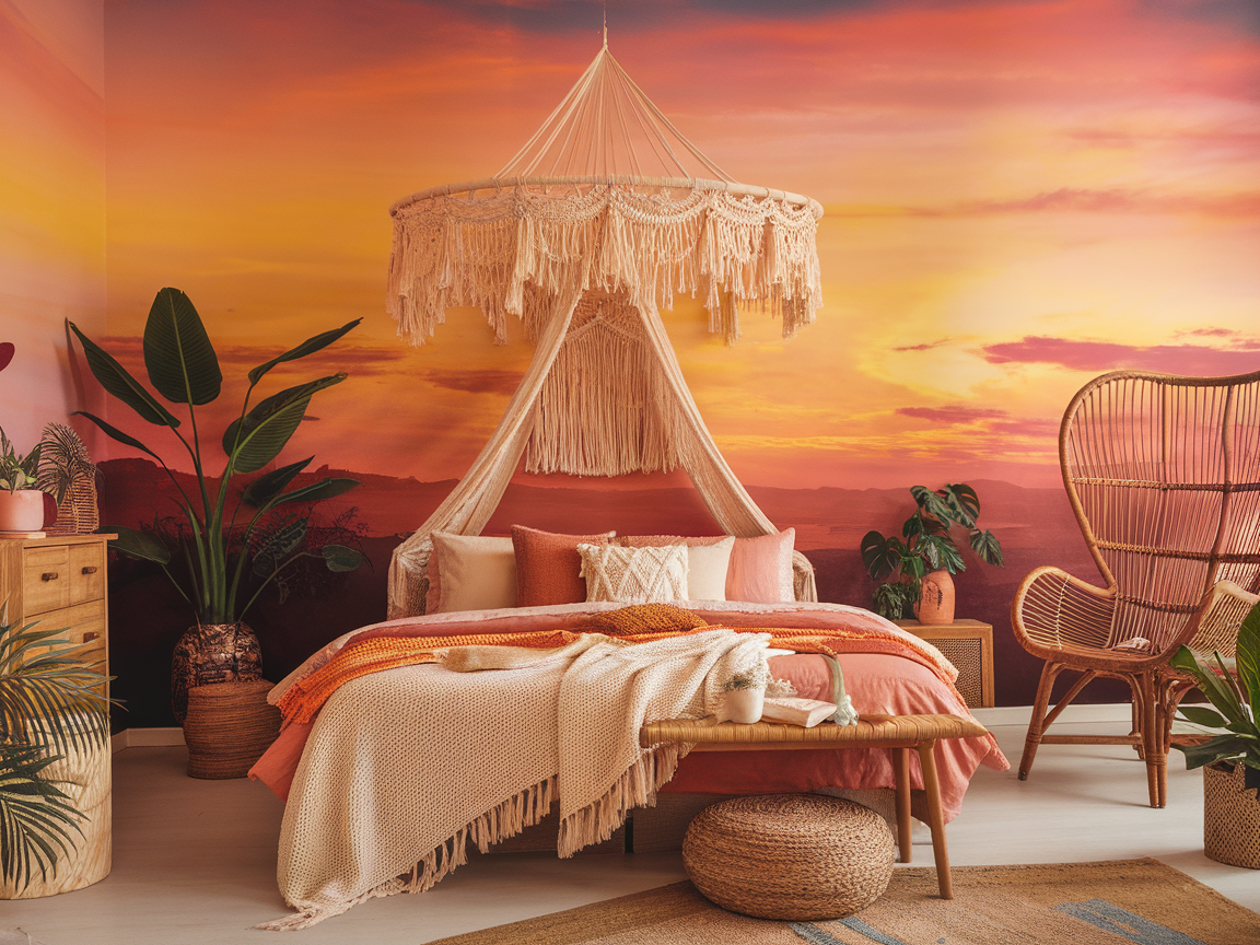 Sunset-Inspired Color Palette with Warm Hues