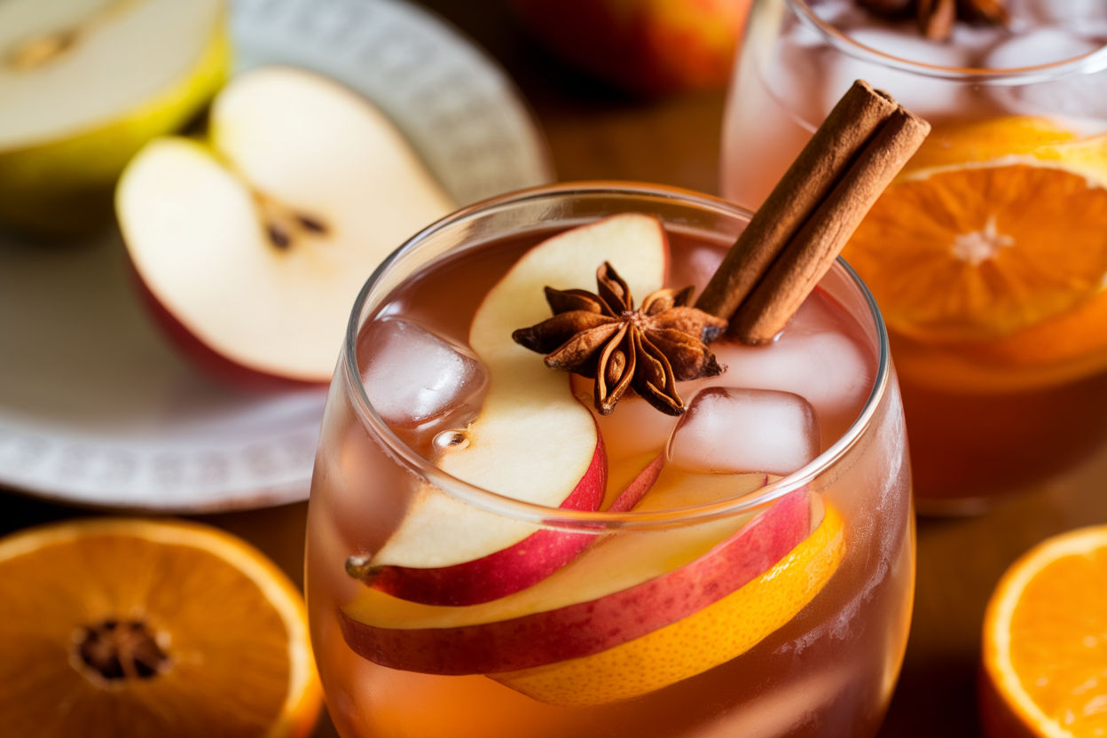 Autumn Harvest Sangria with Pear and Cinnamon