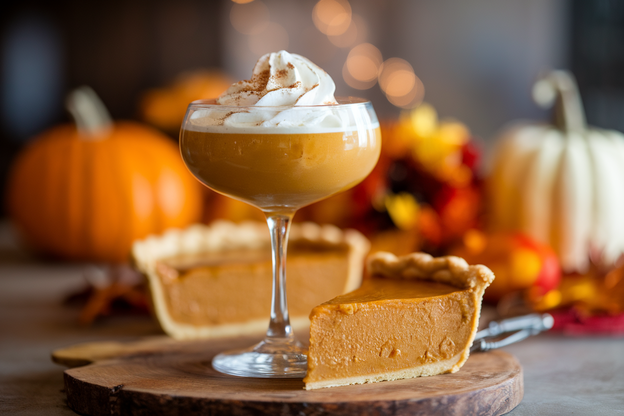 Pumpkin Pie Martini with Whipped Cream