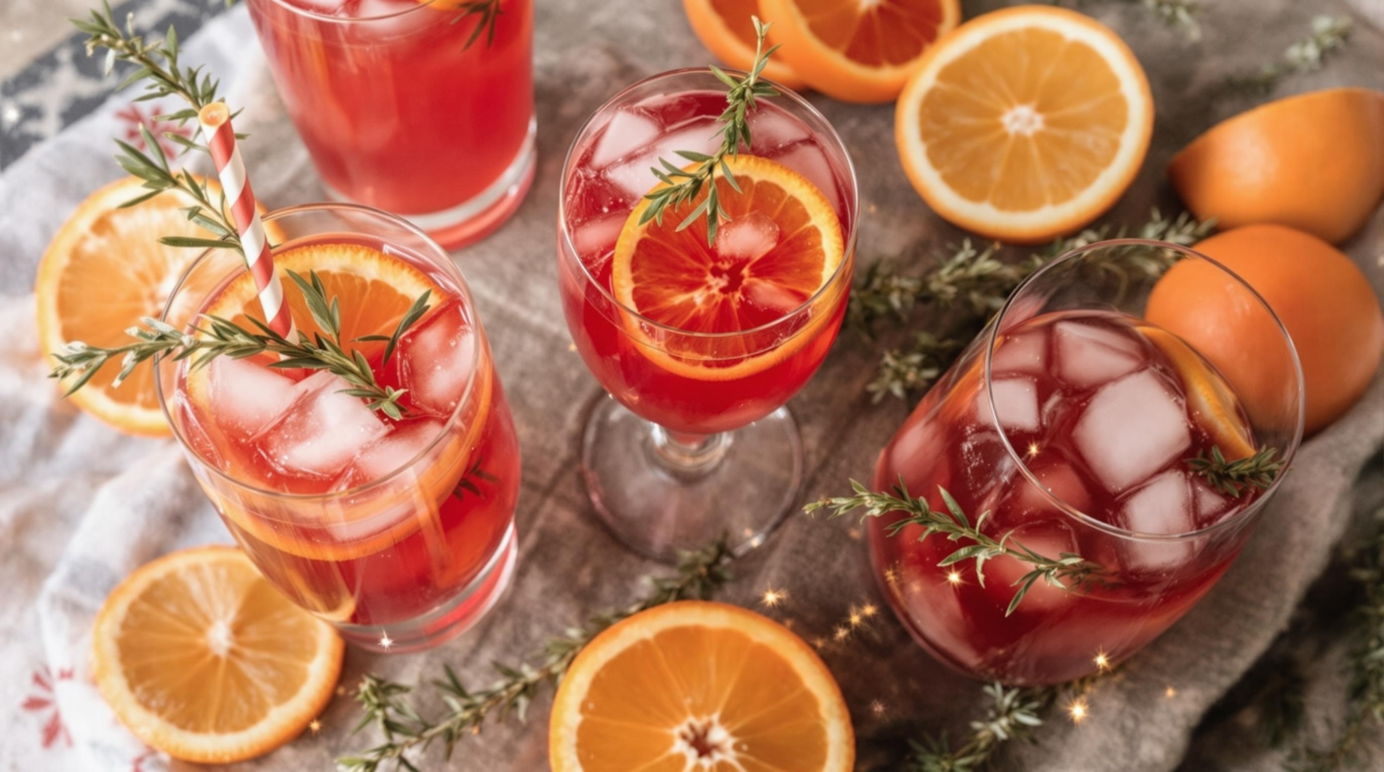 Festive Blood Orange and Thyme Fizz