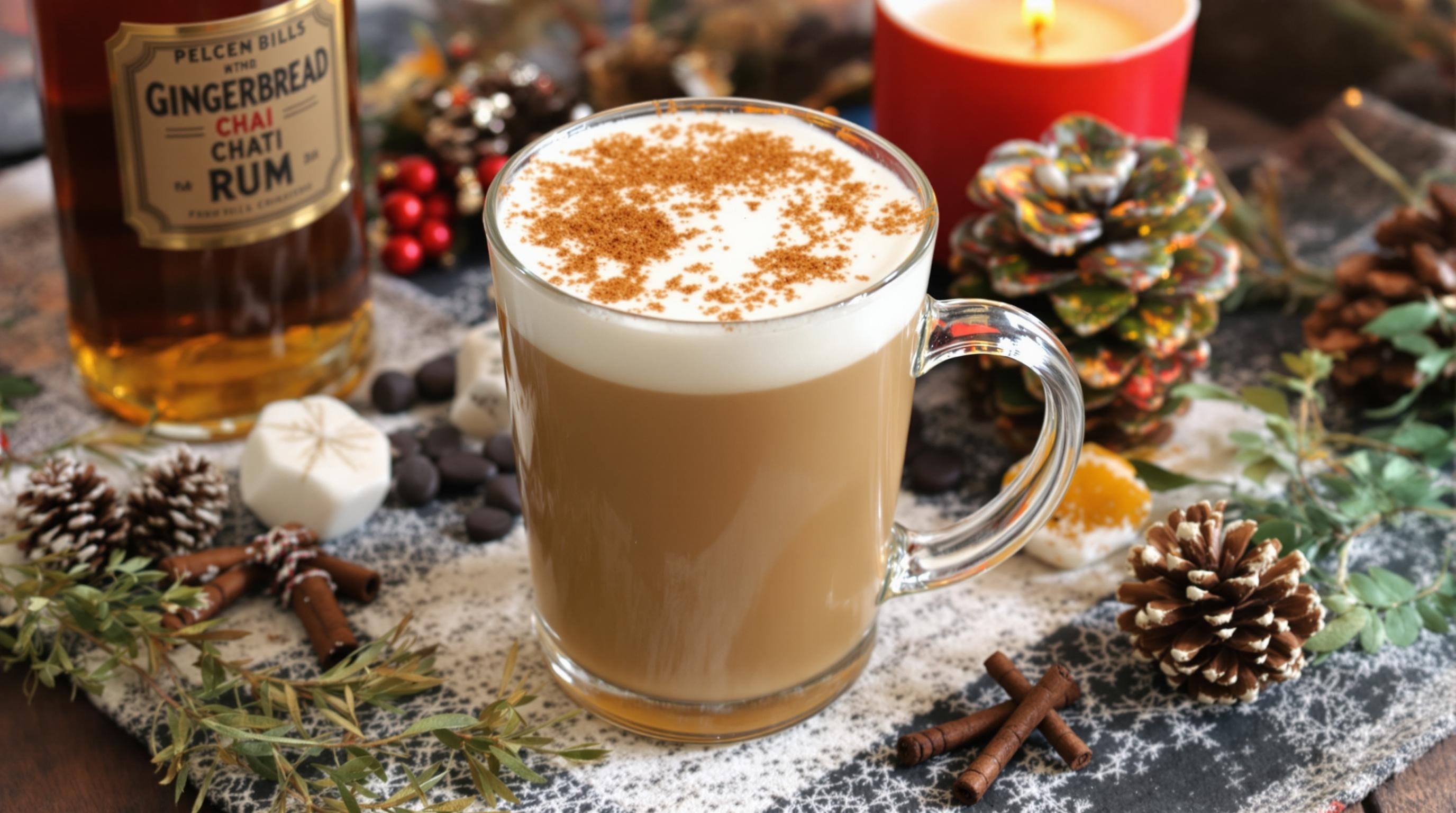 Gingerbread Rum Chai Latte