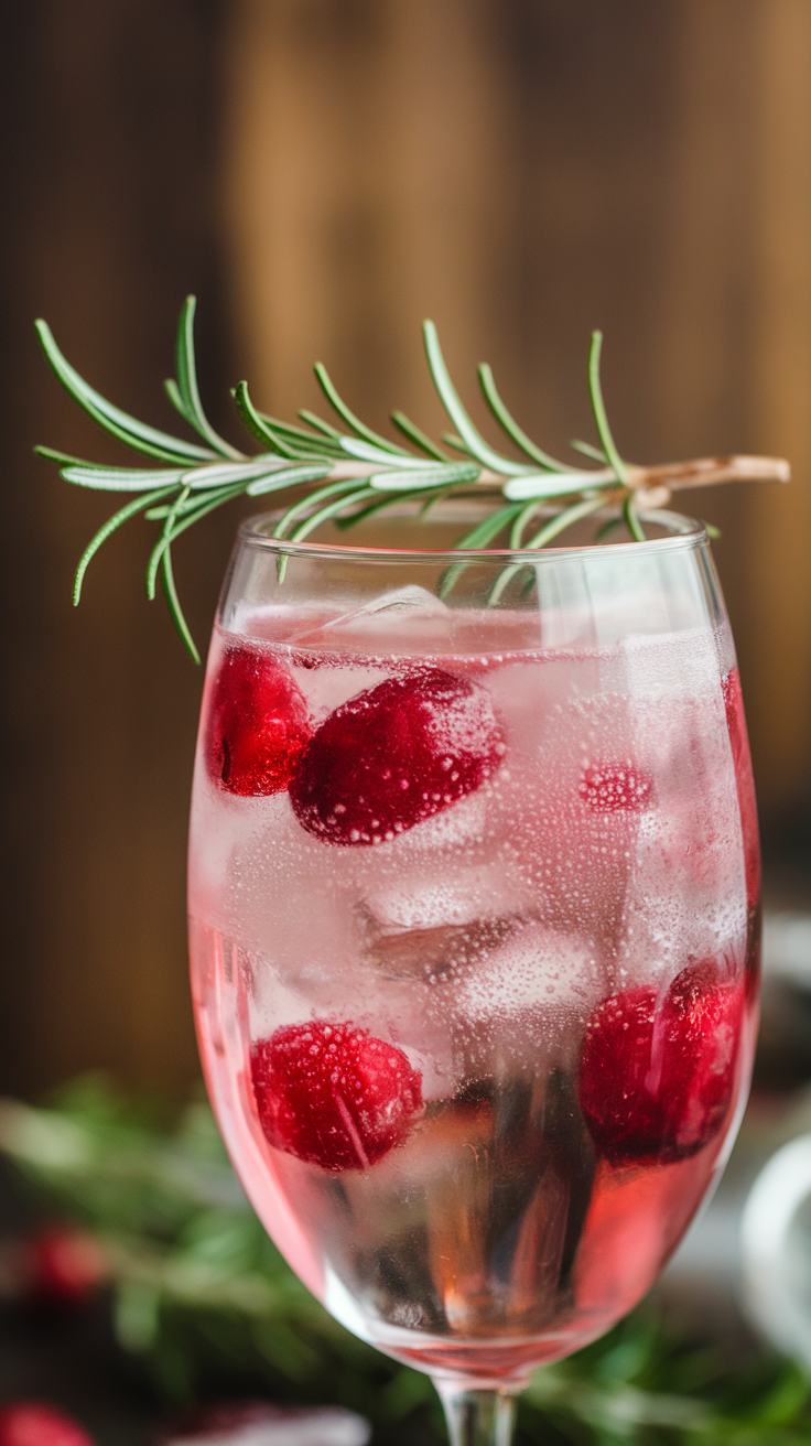 Cranberry Rosemary Mimosa