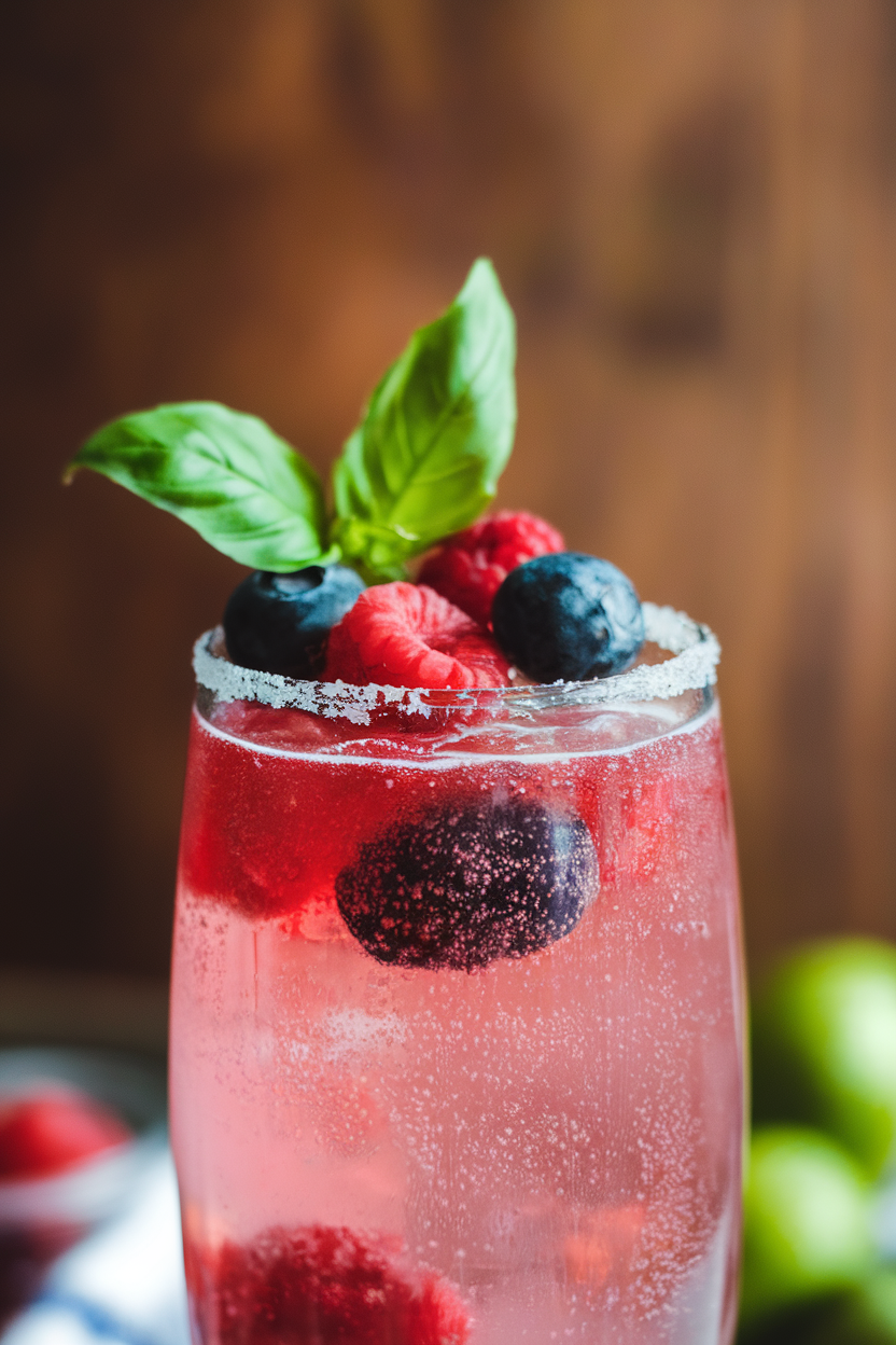 Berry Basil Sparkler