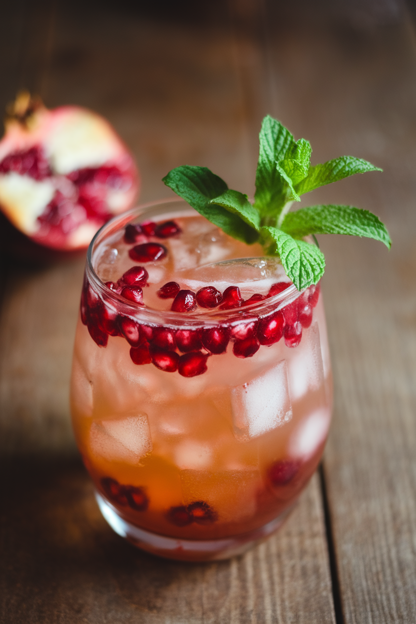 Pomegranate Ginger Ale Refresher