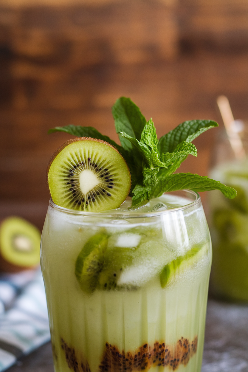 Kiwi Mint Mojito Mocktail