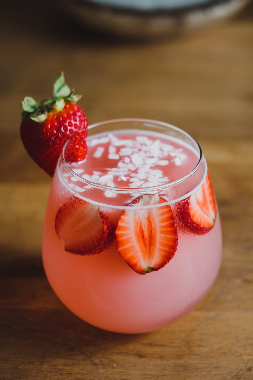 Strawberry Coconut Water Refresher