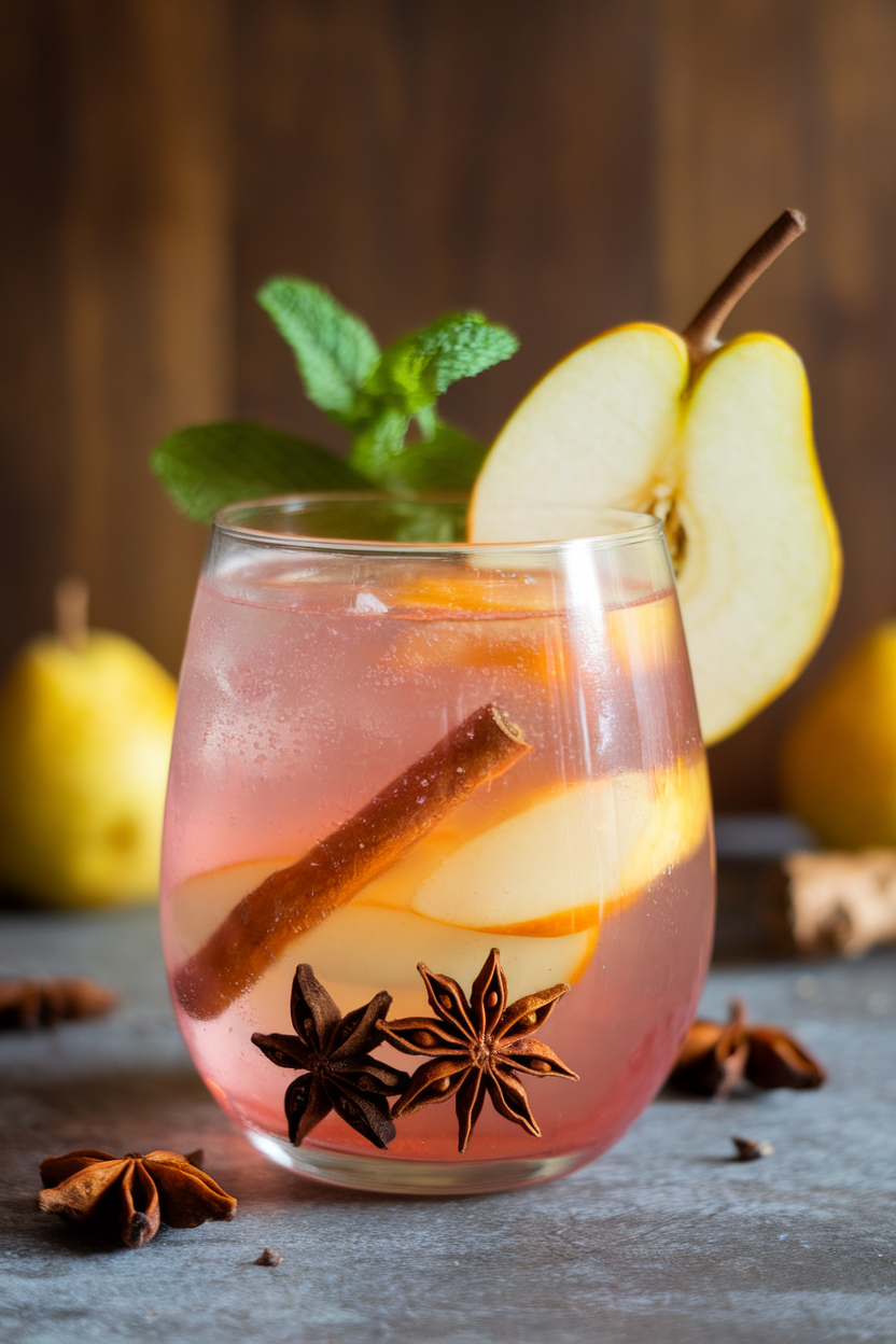 Spiced Pear and Ginger Fizz