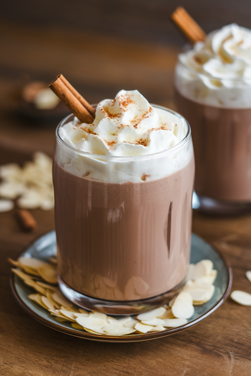 Vanilla Almond Hot Chocolate Mocktail