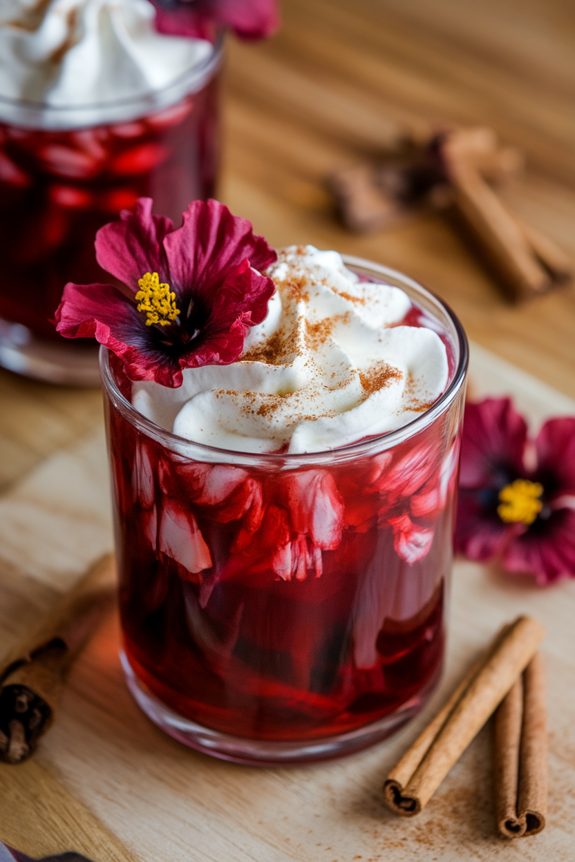 Warm Spiced Hibiscus Tea Mocktail