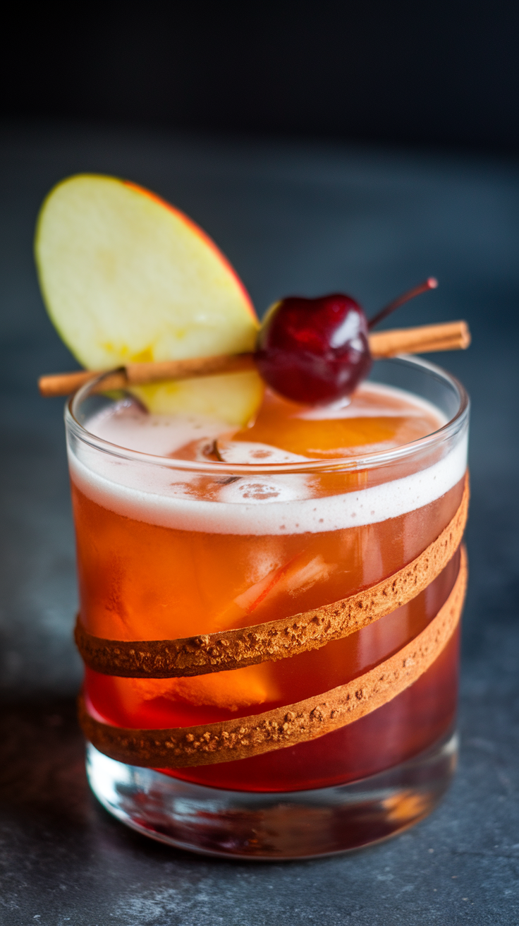 Cinnamon Apple Old Fashioned with Fresh Muddled Fruit