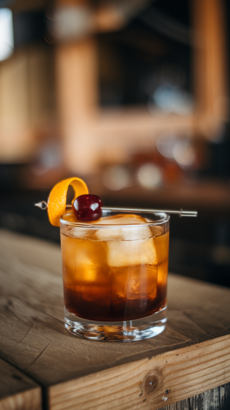 Coffee-Infused Old Fashioned with Espresso Syrup