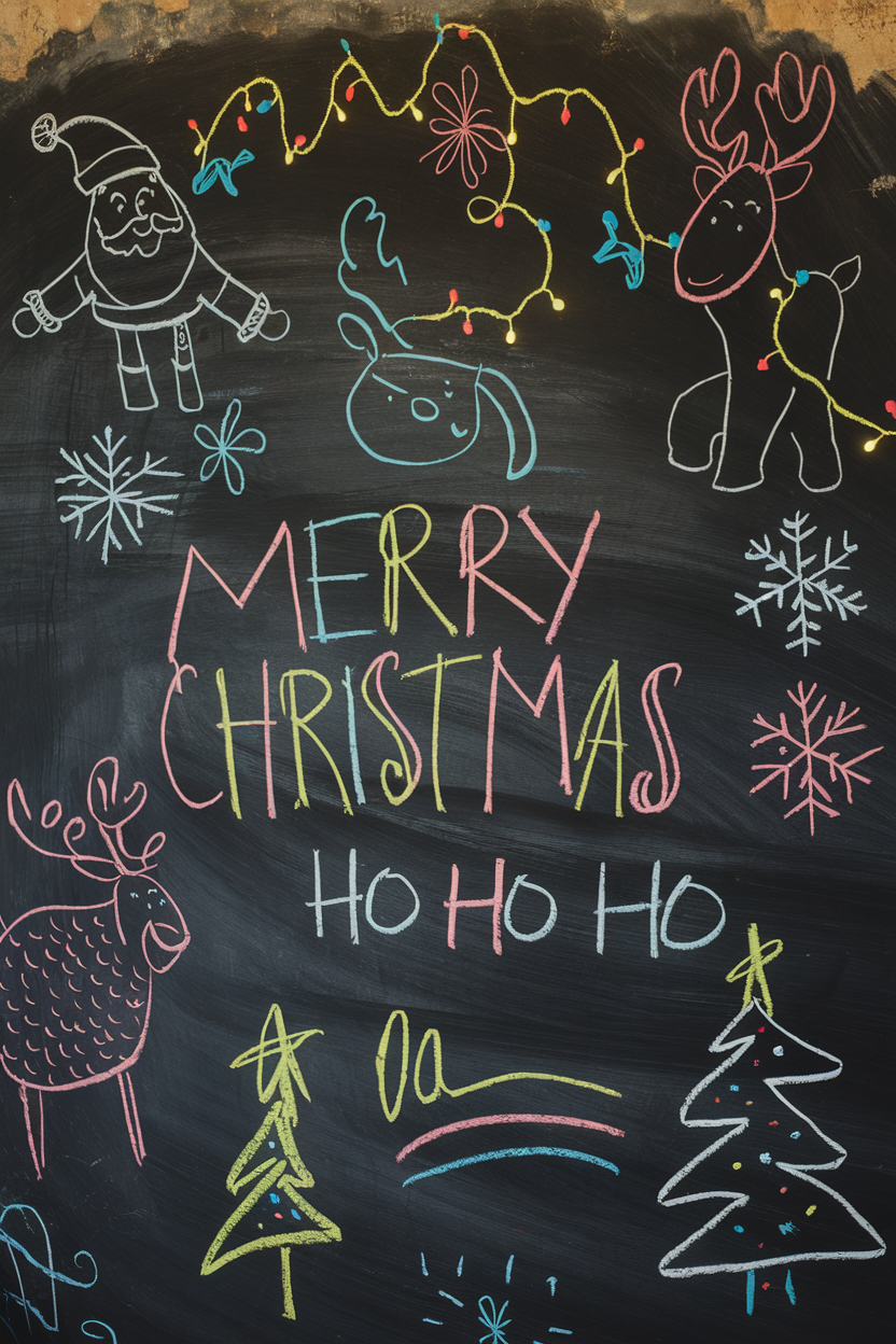 Chalkboard Wall Art for the Holidays