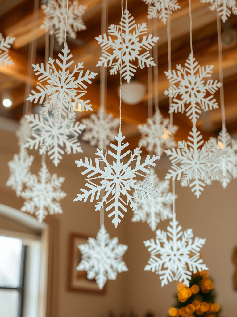 Recycled Paper Snowflakes