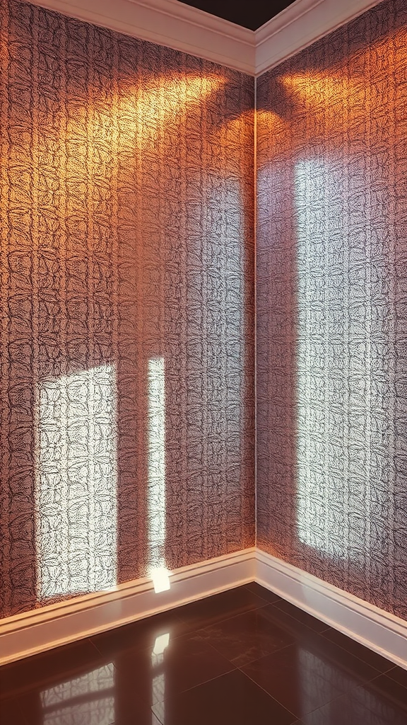 Metallic Accents in Wallpaper