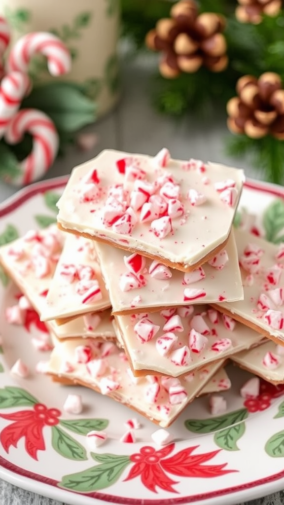 Peppermint Bark with White Chocolate